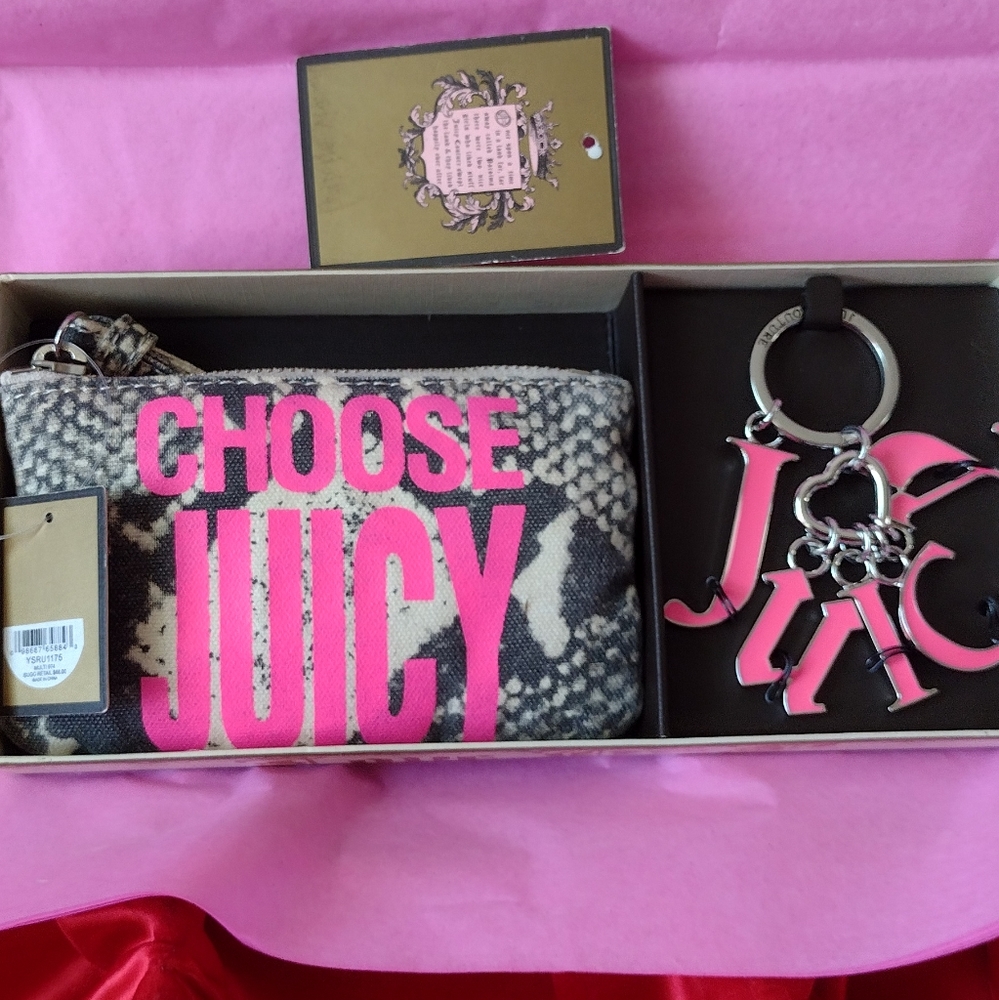 JC ๐ LOVE ๐ Born in the Glamorous USA Clutch & Huge Pink Enamel ๐๏ธ Ring NWT - Picture 4 of 9